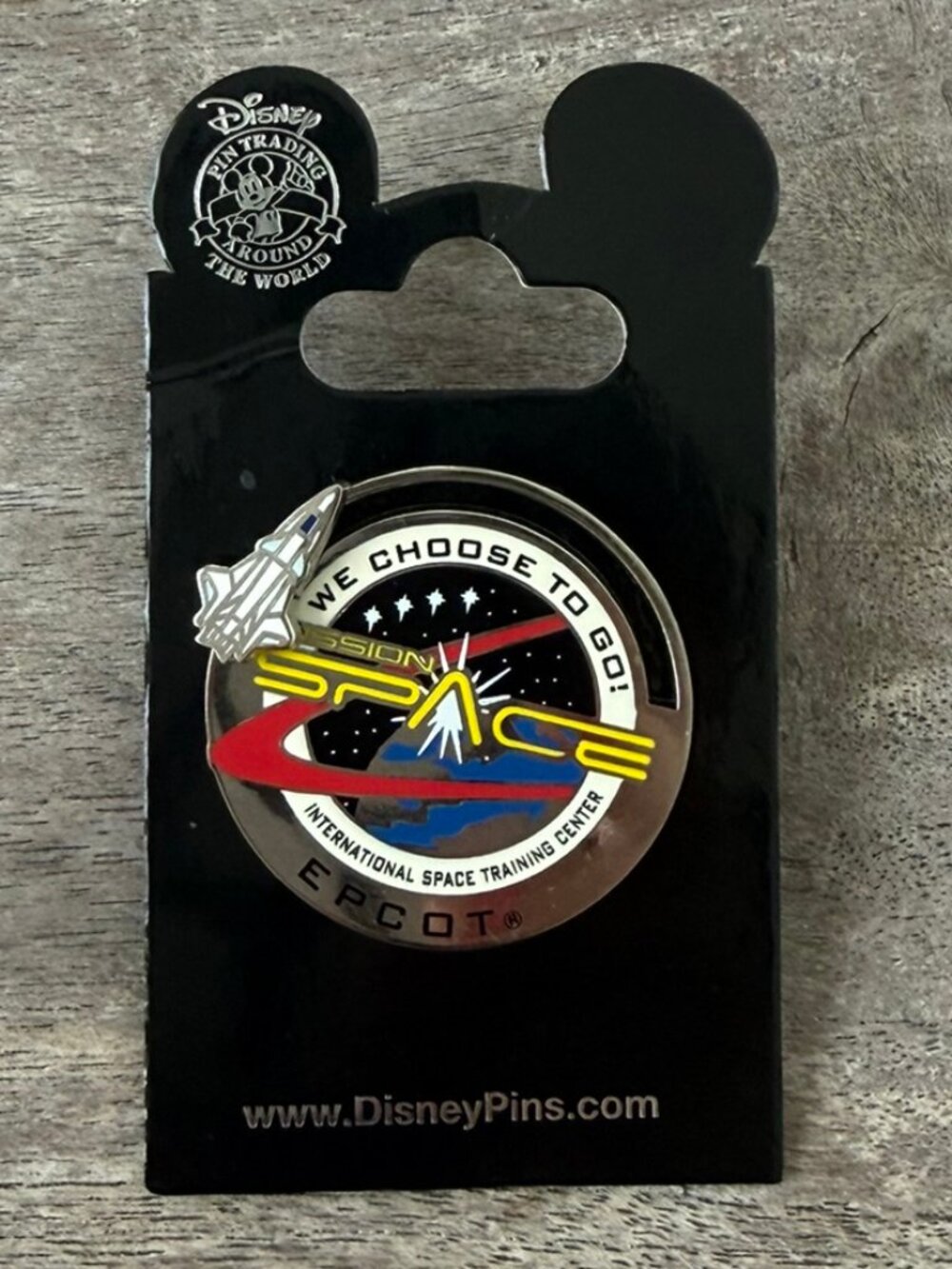 Disney EPCOT Mission: SPACE Slider Trading Pin -NEW (Original Card)